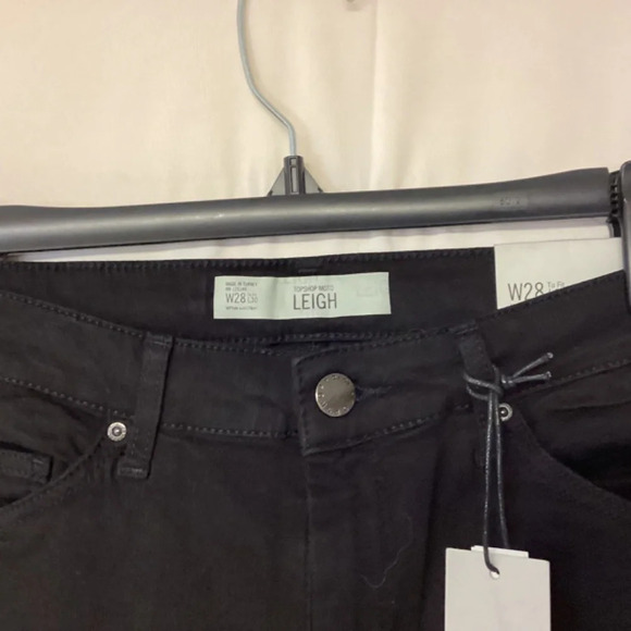 Topshop Jeans Leigh Moto Distressed Ankle Grazer Skinny Grunge NWT Women’s 28W - Picture 2 of 9